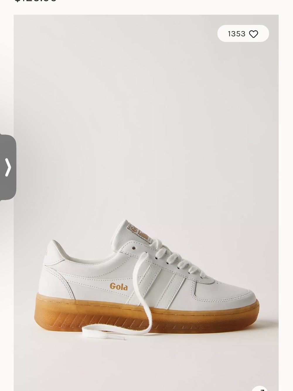 Gola White Leather Sneakers with Gum Sole - Picture 2 of 7